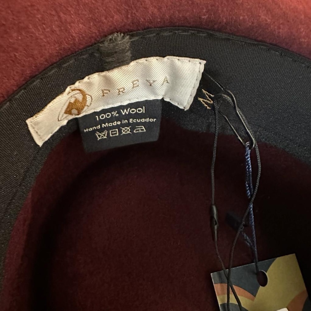 NEW NWT Veronica Beard Freya Freya Merlot Hat M - Picture 6 of 8